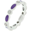 Fuchsia Link Enamel Stacker Ring