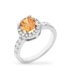 Solitaire Engagement Ring With Pave Halo