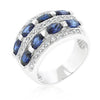 Pave Purple and Clear Cubic Zirconia Cocktail Ring