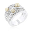 Gray Pearl Cocktail Ring