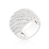 Cubic Zirconia Pave Diagonal Ring