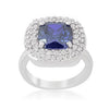 Micropave Red Bridal Cocktail Ring