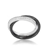 Double-Band Ceramic Eternity Ring - White