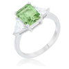Classic Clear Rhodium Engagement Ring