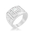 Geometric Cubic Zirconia Ring