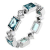 Mixed Aqua Bezel Eternity Ring