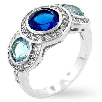 Classic Blue Cubic Zirconia Ring