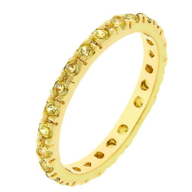 Pink Cubic Zirconia Eternity Ring