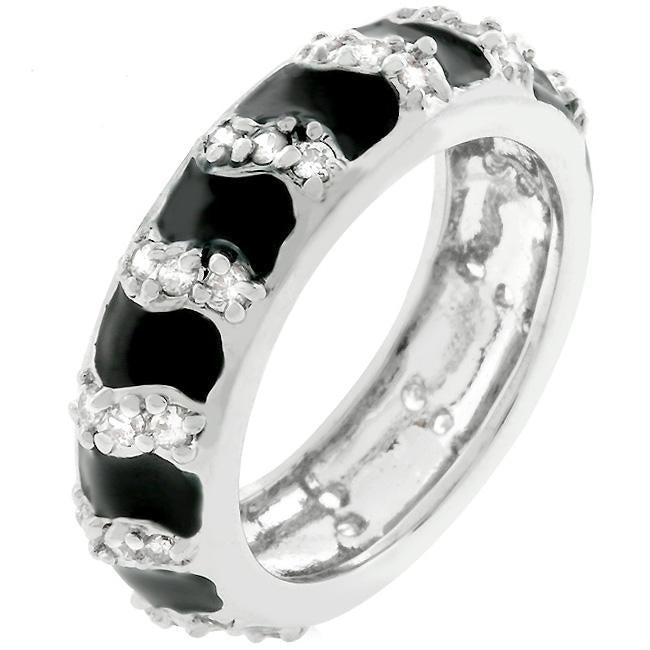 Gray Eternity Enamel Ring