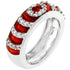 Garnet Enamel Ripple Ring