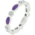 Fuchsia Link Enamel Stacker Ring