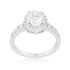 Solitaire Engagement Ring With Pave Halo