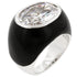 Black Enamel Metro Ring