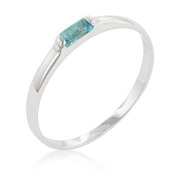 Clear Petite Solitaire Ring