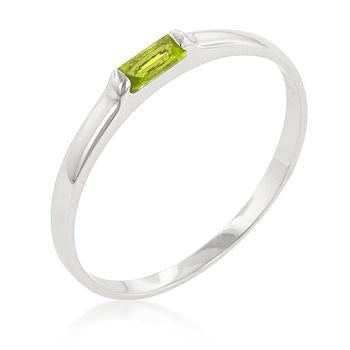 Clear Petite Solitaire Ring