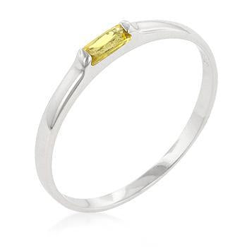 Clear Petite Solitaire Ring