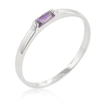 Clear Petite Solitaire Ring