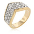 Chevron Pave Crystal Ring