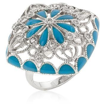 Blue French Victorian Ring