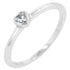 Clear Heart Solitaire Ring