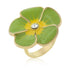 Light Blue Enamel Large Floral Ring