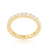 Goldtone Cubic Zirconia Eternity Band