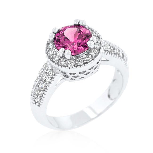 Clear Halo Engagement Ring