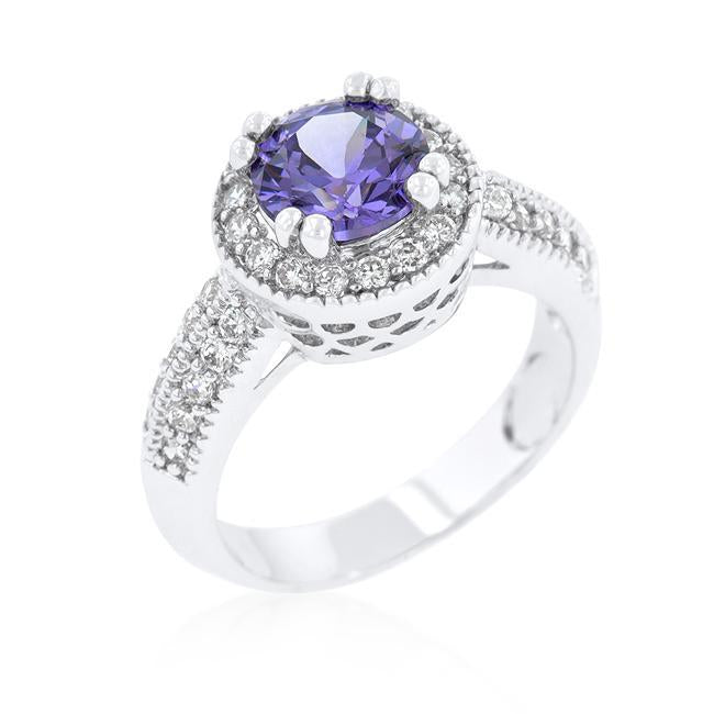Clear Halo Engagement Ring