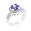 Clear Halo Engagement Ring