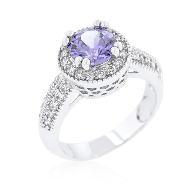 Clear Halo Engagement Ring