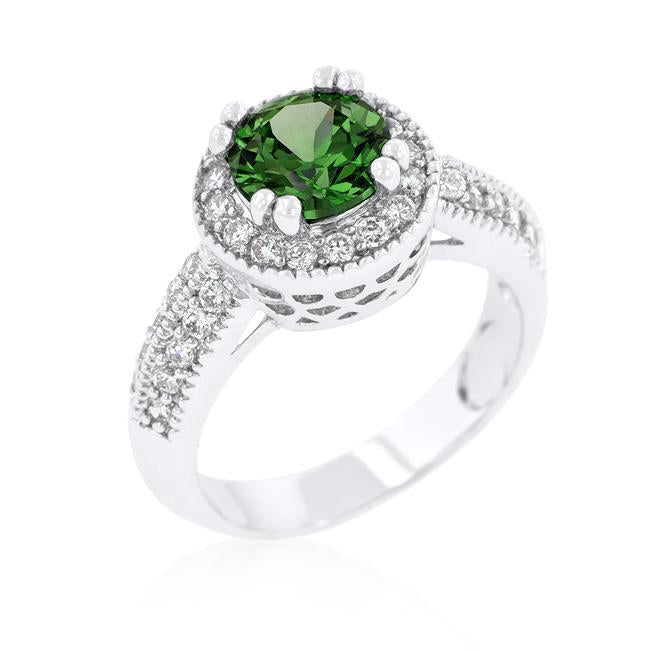 Clear Halo Engagement Ring