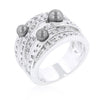 Gray Pearl Cocktail Ring