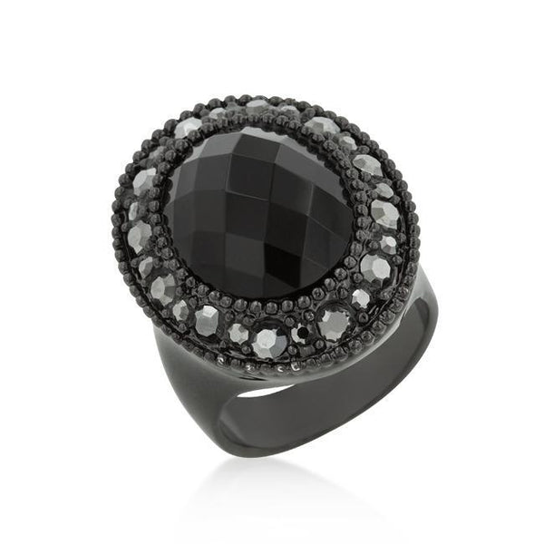 Vintage Black Cocktail Ring