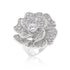 Large Flower Cubic Zirconia Cocktail Ring