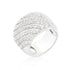 Cubic Zirconia Pave Diagonal Ring