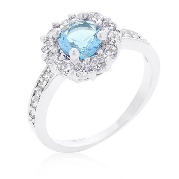 Bella Birthstone Engagement Ring in Clear