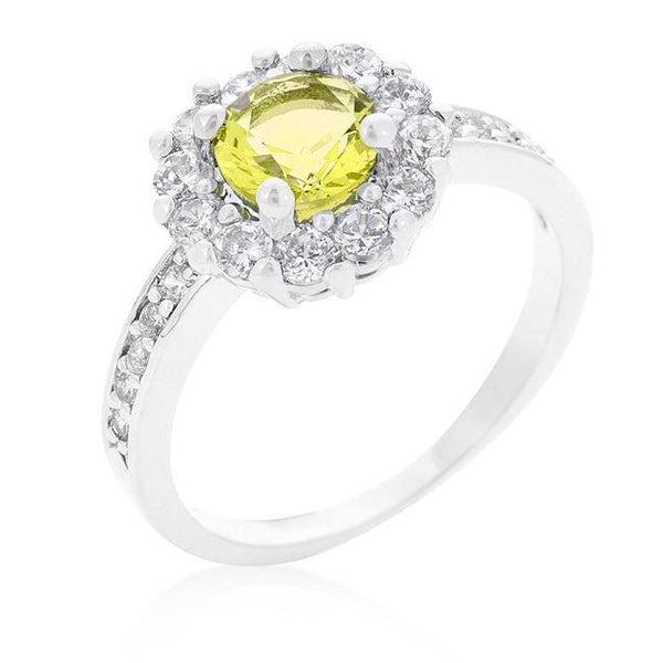 Bella Birthstone Engagement Ring in Clear