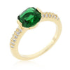 Clear Cushion Cut Cubic Zirconia Engagement Ring