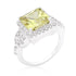 Halo Style Princess Cut Aqua Blue Cocktail Ring