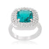 Micropave Red Bridal Cocktail Ring