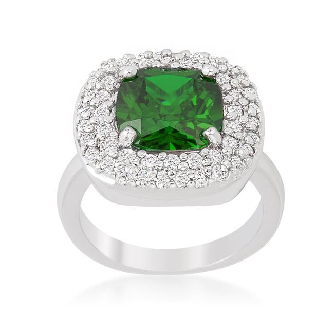 Micropave Red Bridal Cocktail Ring