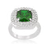 Micropave Red Bridal Cocktail Ring