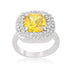 Micropave Red Bridal Cocktail Ring