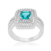 Micro-Pave Aqua Vintage Ring