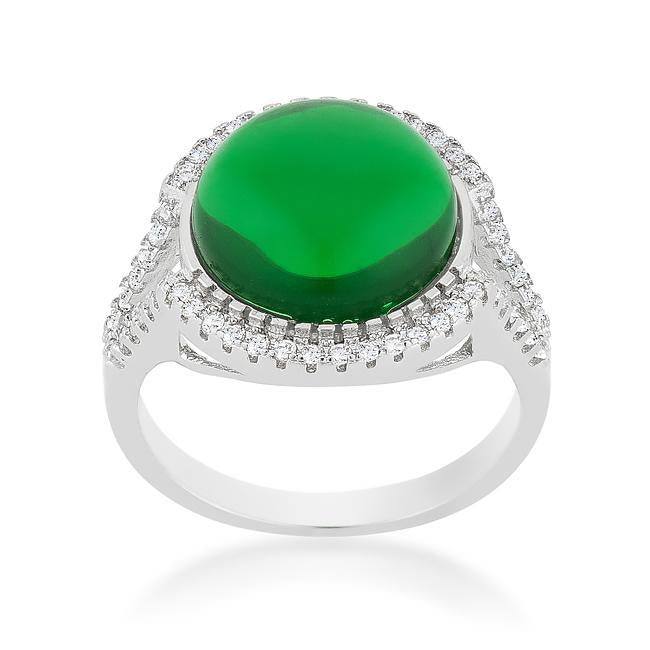 Green Halo Cocktail Ring