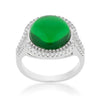 Green Halo Cocktail Ring