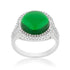 Green Halo Cocktail Ring