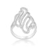 Micro-Pave Swirling Statement Ring