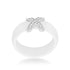 Modern Classic X Ring - White