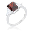 Classic Clear Rhodium Engagement Ring